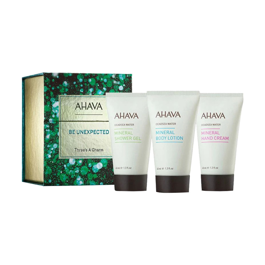 Набір для тіла Ahava Be Unexpected Three's A Charm (гель для душу, 40 мл + лосьйон для тіла, 40 мл + крем для рук, 40 мл)